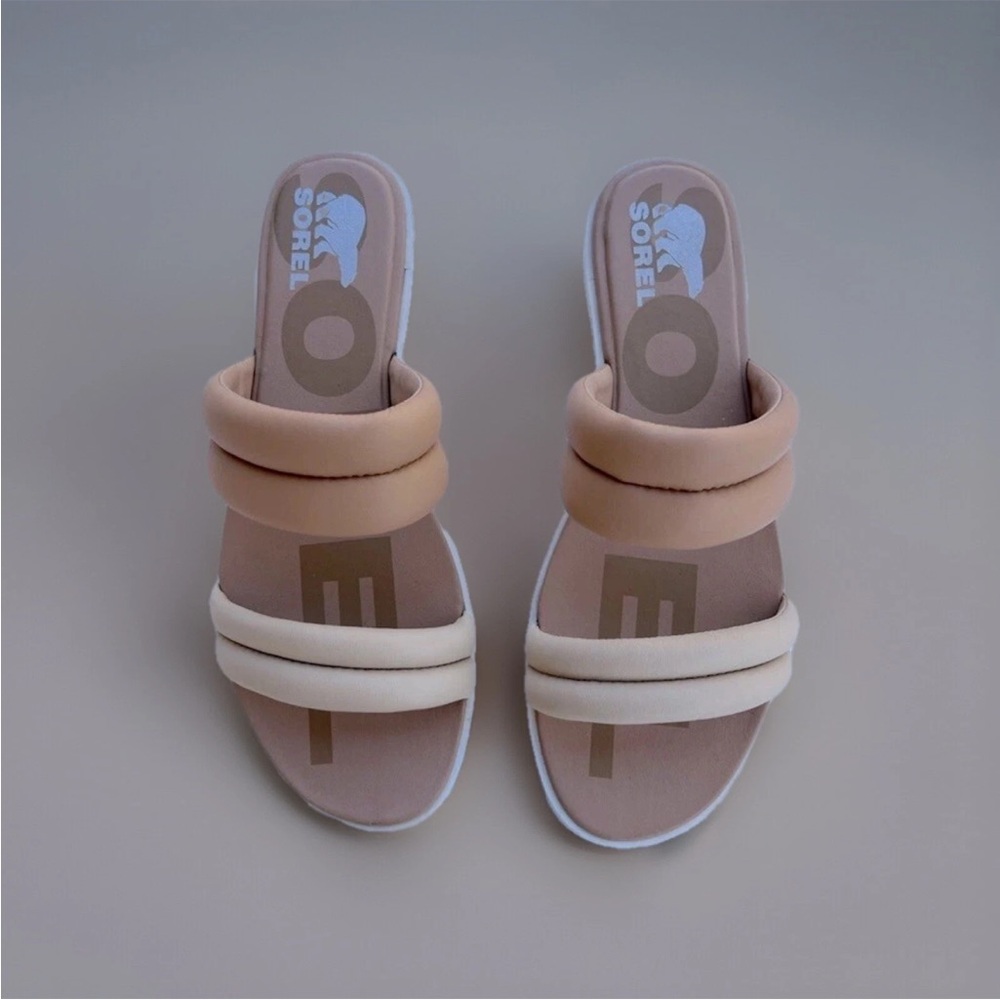 Sorel Women Ella Puff Slides Sandals 11 Summer Vacation Casual